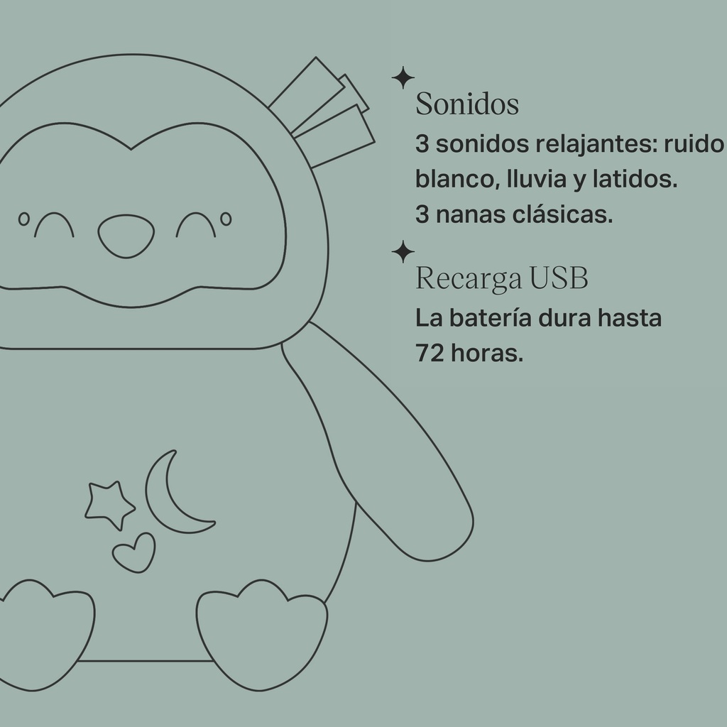 Peluche Musical y Luminoso para conciliar el sueño